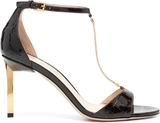 TOM FORD 85mm chain-embellished sandals Brown