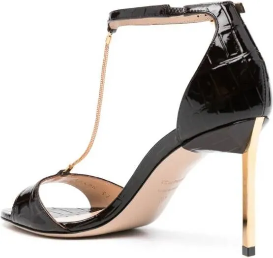 TOM FORD 85mm chain-embellished sandals Brown