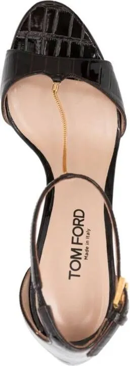 TOM FORD 85mm chain-embellished sandals Brown