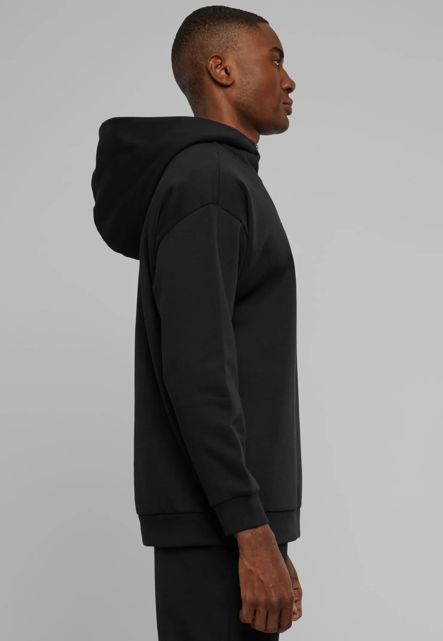 Urban Classics - Zipped High Neck Black - Hoodie