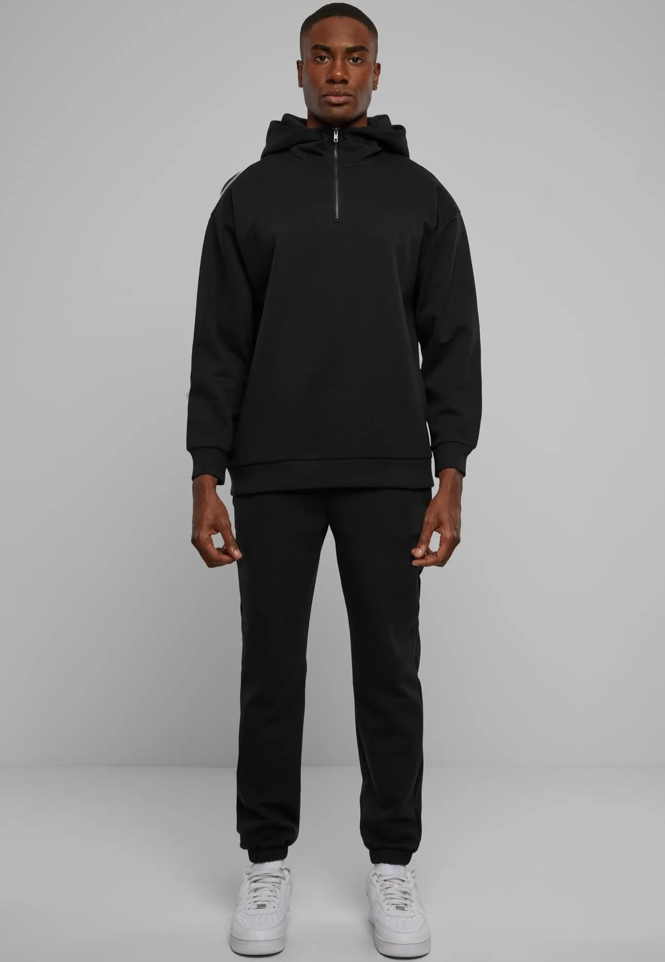 Urban Classics - Zipped High Neck Black - Hoodie