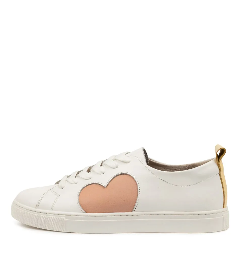 WALNUT Heart Sneaker White-rose