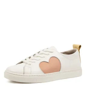 WALNUT Heart Sneaker White-rose