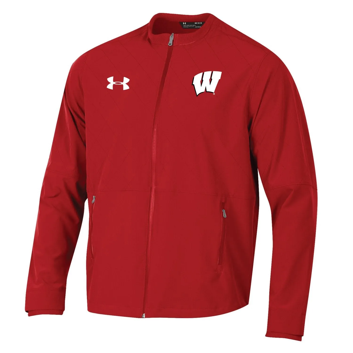 Wisconsin Badgers Under Armour Red Full Zip Storm Loose Sideline Warmup Jacket