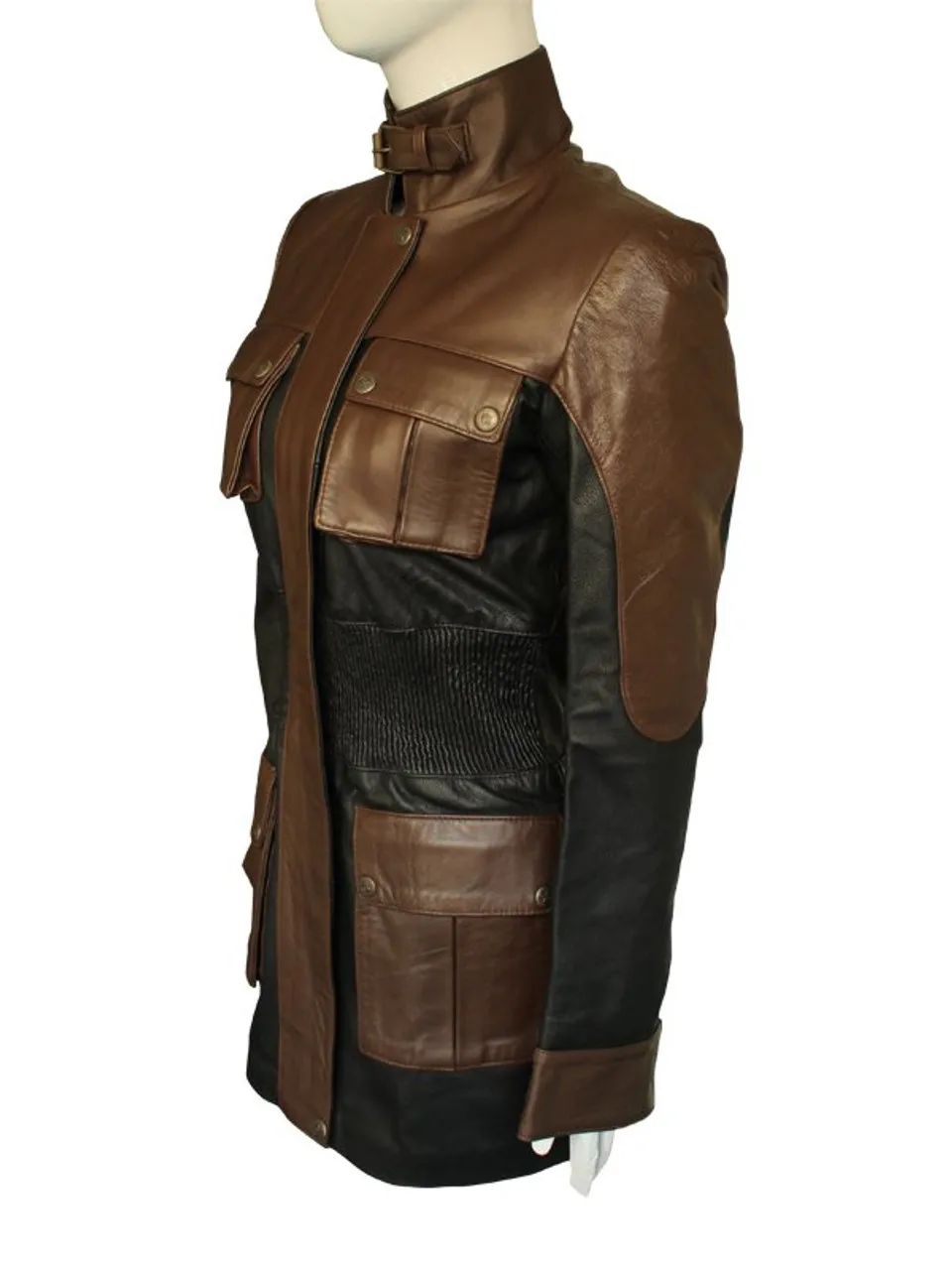 Women Design Black and Brown Coat