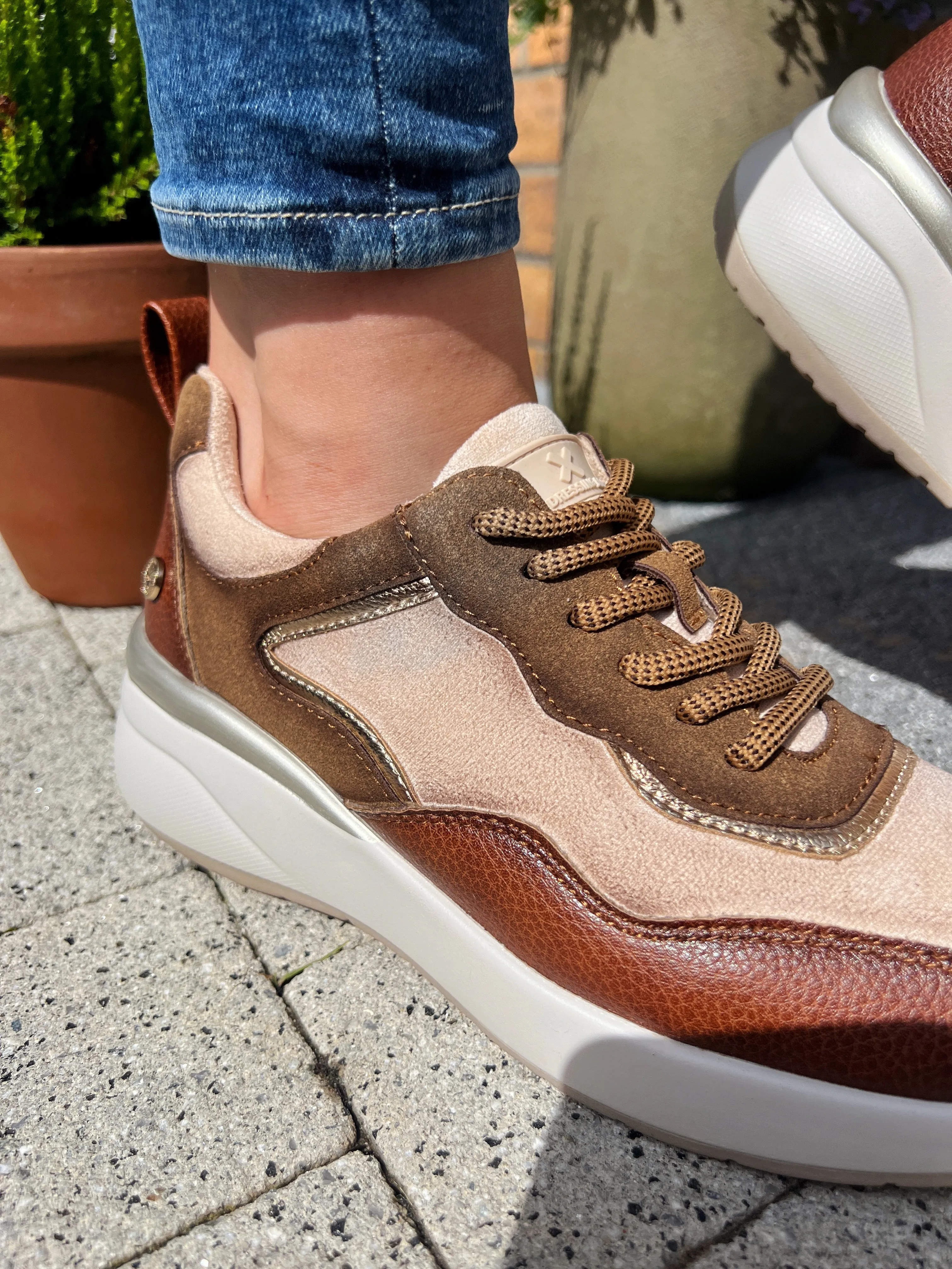 XTI - Microfibre Elevated Sneaker - Camel