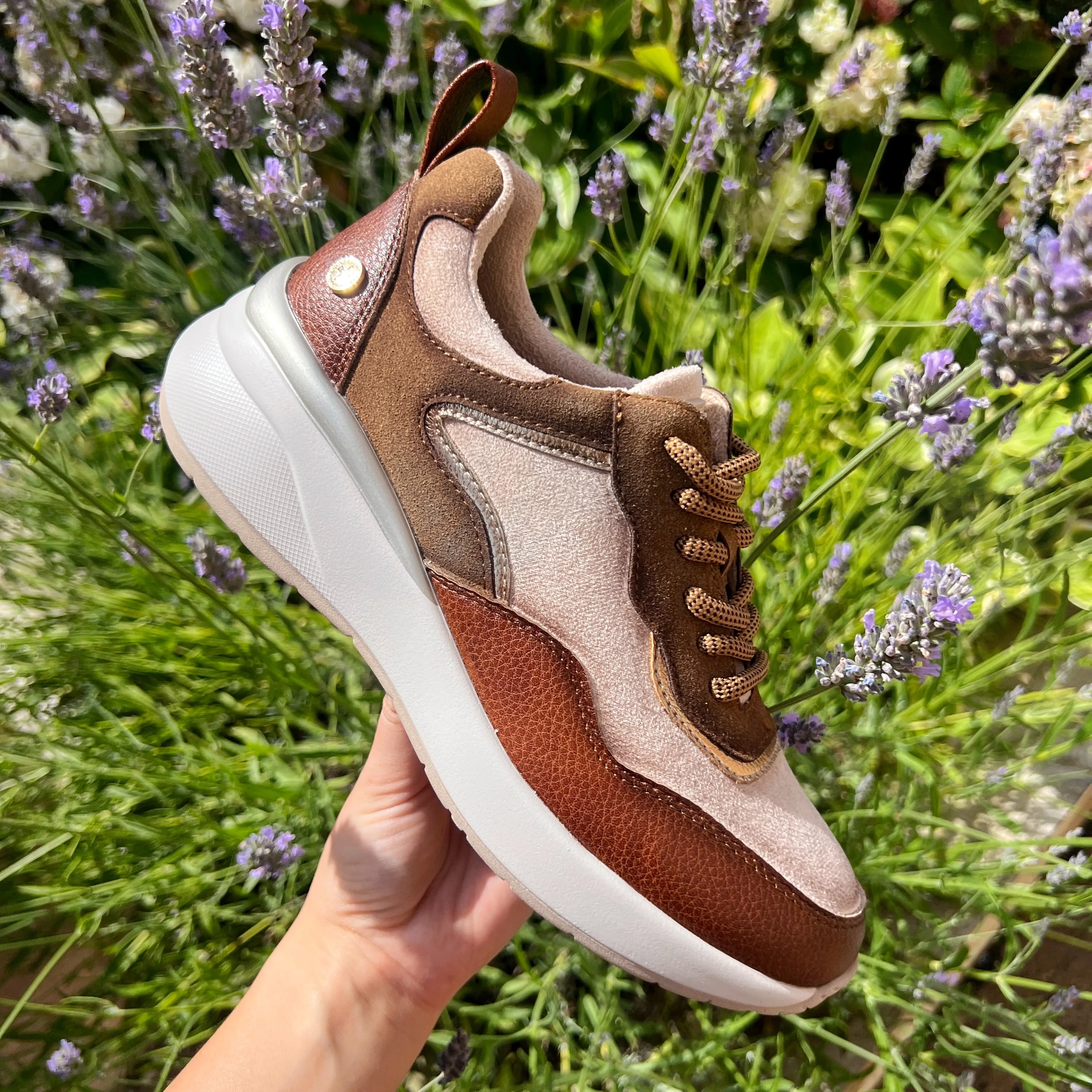 XTI - Microfibre Elevated Sneaker - Camel